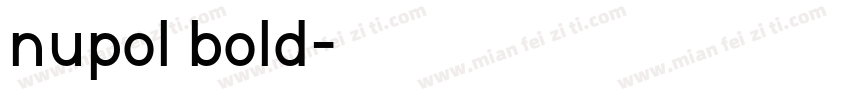 nupol bold字体转换